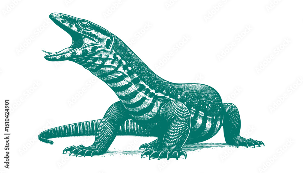 Obraz premium Ackie Monitor lizard vector
