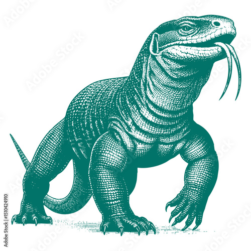 Ackie Monitor lizard vector
