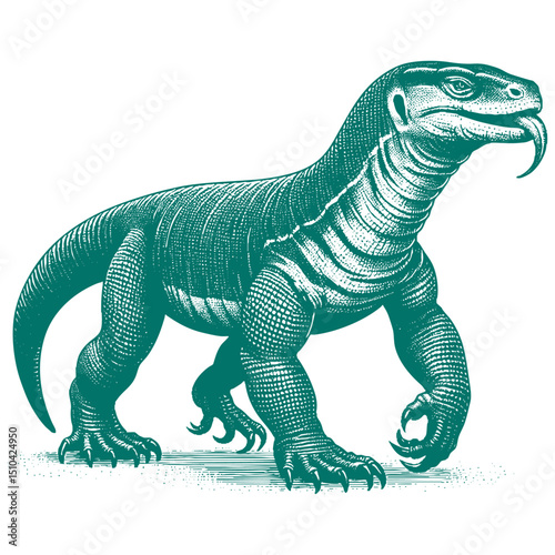 Ackie Monitor lizard vector