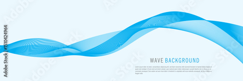 Blue and white business wave banner background. vector