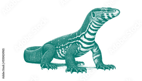 Ackie Monitor lizard vector