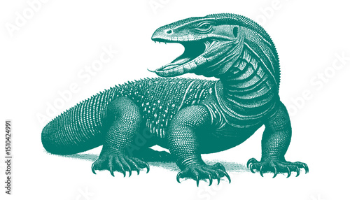 Ackie Monitor lizard vector