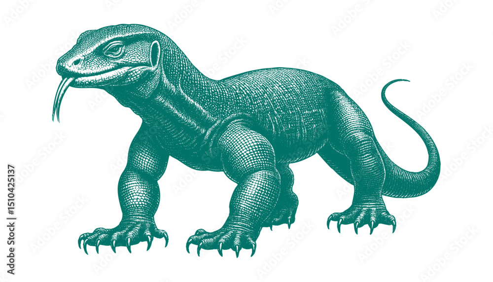 Obraz premium Ackie Monitor lizard vector