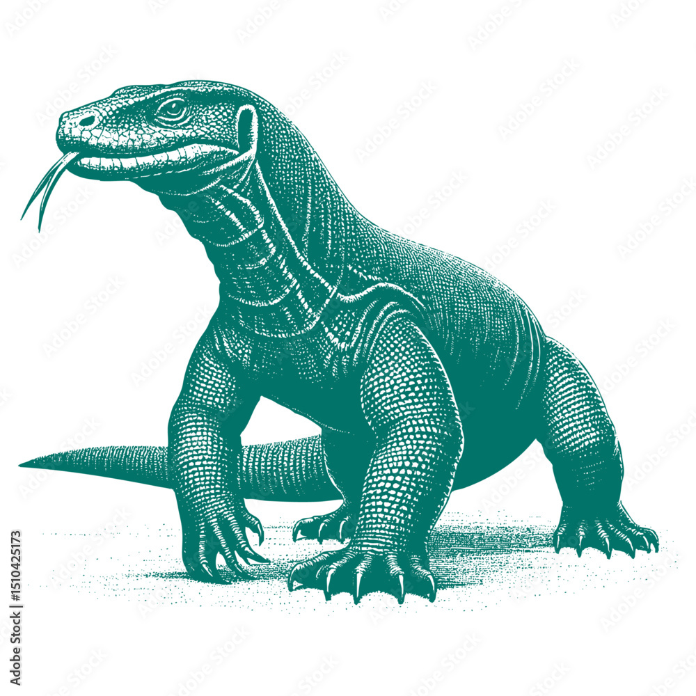 Obraz premium Ackie Monitor lizard vector