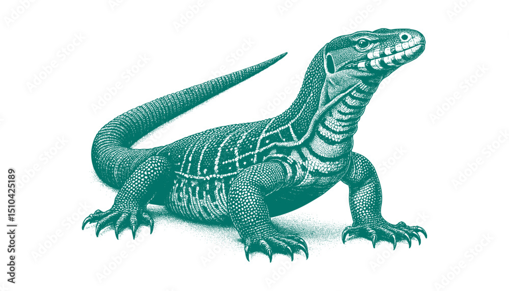 Obraz premium Ackie Monitor lizard vector