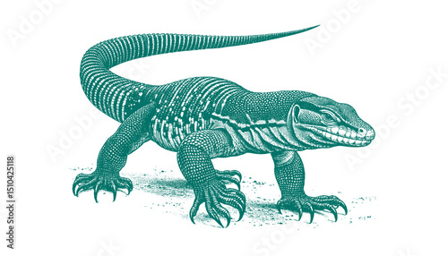 Ackie Monitor lizard vector