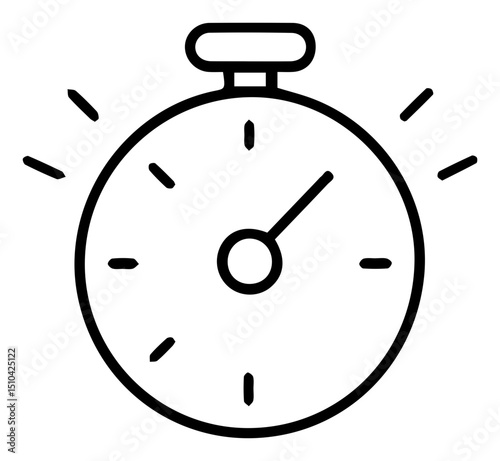 Classic Stopwatch Illustration: Accurate Timekeeping and Precision Tool