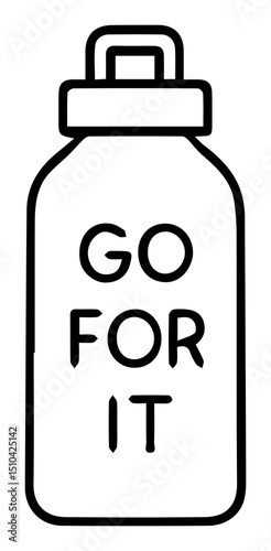 Motivational Water Bottle: 'Go For It!' to Inspire and Hydrate Your Day