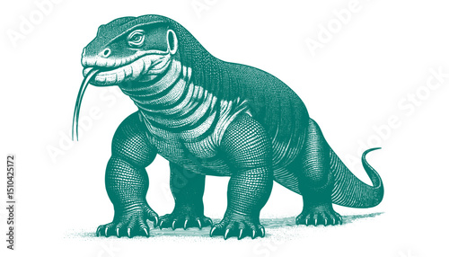 Ackie Monitor lizard vector