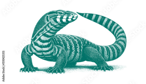 Ackie Monitor lizard vector