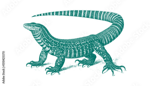 Ackie Monitor lizard vector