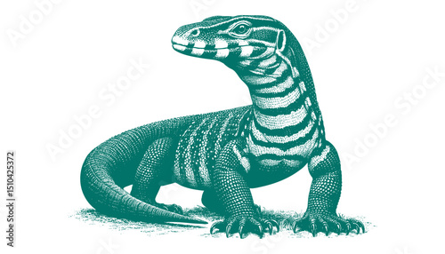 Ackie Monitor lizard vector