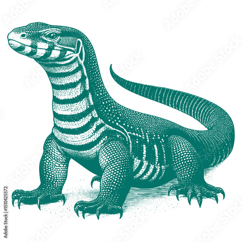 Ackie Monitor lizard vector