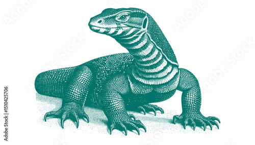 Ackie Monitor lizard vector