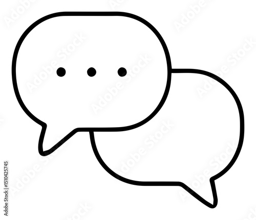 Unveiling Dialogue: Elegant Speech Bubbles in a Minimalist Vector Design
