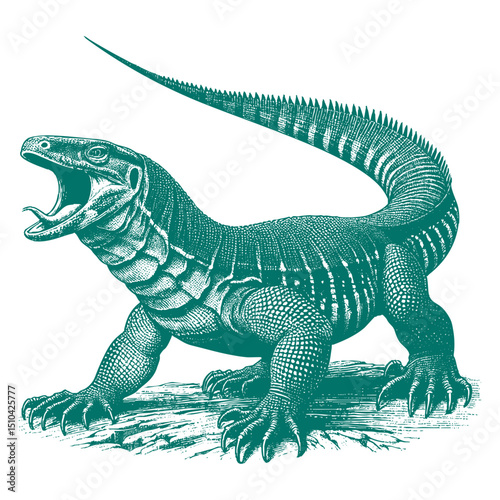 Ackie Monitor lizard vector