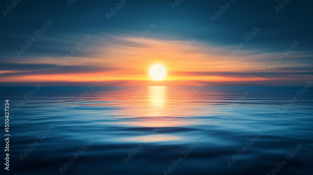 Obraz premium Stunning sunrise with glowing solar eclipse and soft focus horizon, capturing the beauty of a celestial event with dramatic lighting and atmospheric effects.