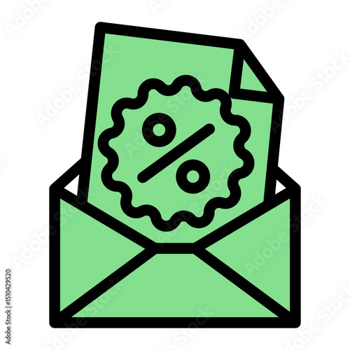Sale Sticker Discount Icon - Solid Color Lineal Style for Price Offers. (Solid Color Lineal Style)