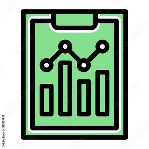 Sales Analytics Icon - Solid Color Lineal Style for Business Statistics. (Solid Color Lineal Style)