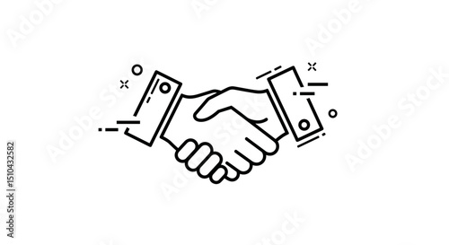 Handshake between two people in a professional setting
