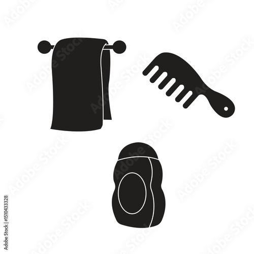 toiletries silhoutte vector design