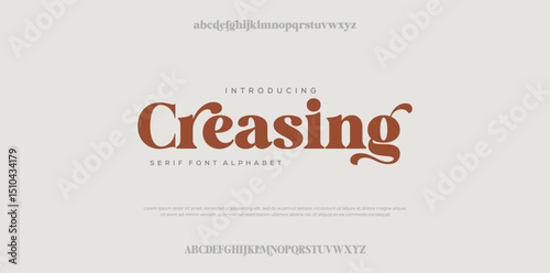 Abstract Fashion font alphabet. Minimal modern urban fonts for logo, brand etc. Typography typeface uppercase lowercase and number. vector illustration