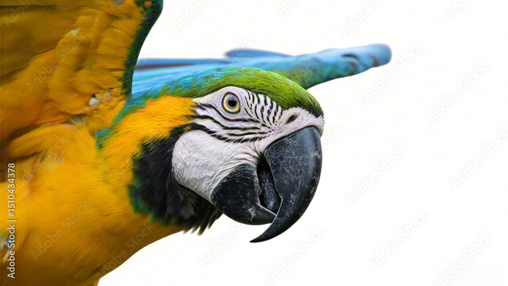 Fototapeta premium Colorful macaw in flight