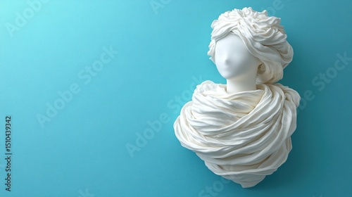 Elegant white statue bust