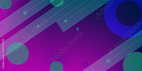 banner background. colorful gradations, pink and dark blue. abstract geometric. memphis style