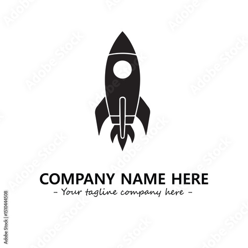 Rocket silhouette logo company design vector illustration
