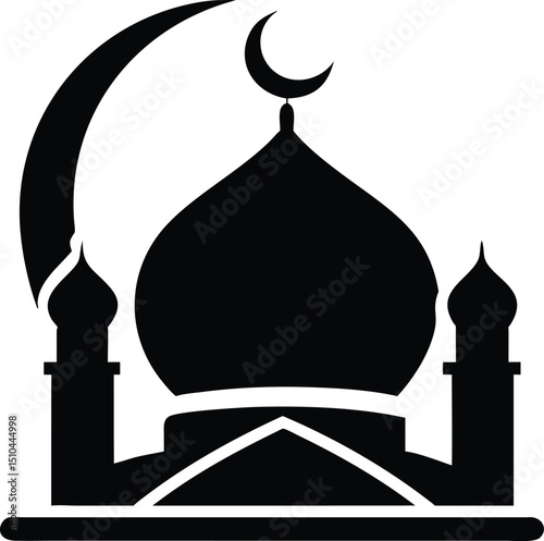 festive eid al-adha vector illustration with clean design, perfect for eid mubarak cards, featuring islamic festival elements on white background