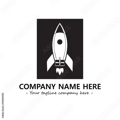 Rocket silhouette logo company design vector illustration