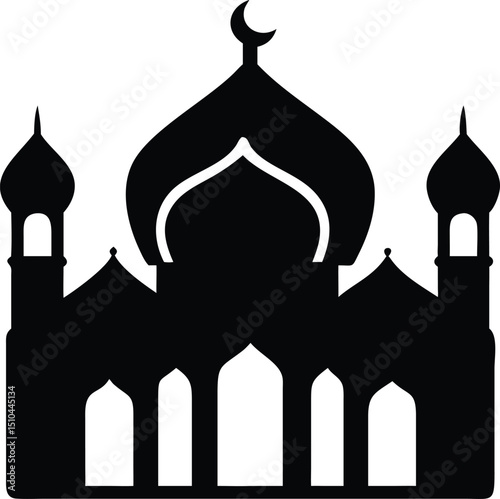 festive eid al-adha vector illustration with clean design, perfect for eid mubarak cards, featuring islamic festival elements on white background