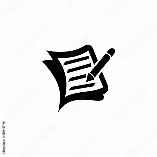 Content Marketing Vector Silhouette Icon Design