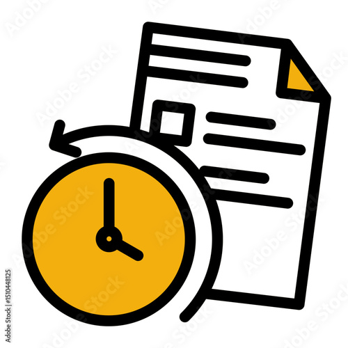 Time Efficiency Icon - Color Lineal Style for Productivity Boost. (Color Lineal Style)