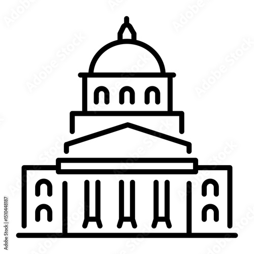 A linear style icon of national gallery