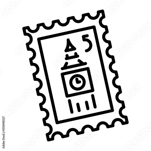 A linear style icon of london stamp