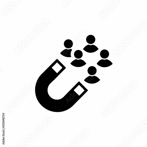 Lead Generation Vector Silhouette Icon Design