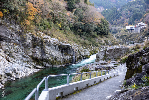 Scenic Boat Ride through Oboke Gorge in Tokushima, Shikoku, Japan