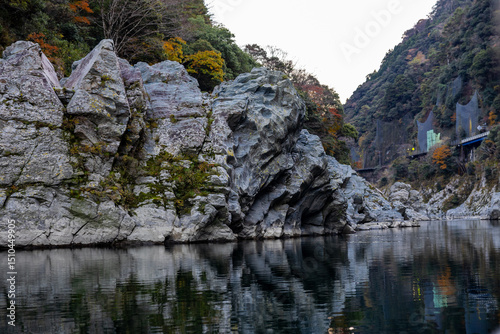 Scenic Boat Ride through Oboke Gorge in Tokushima, Shikoku, Japan