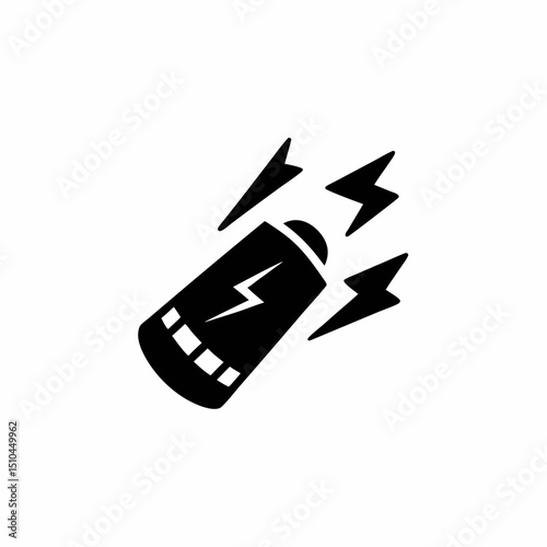 Next Gen Battery Tech Vector Silhouette Icon Design