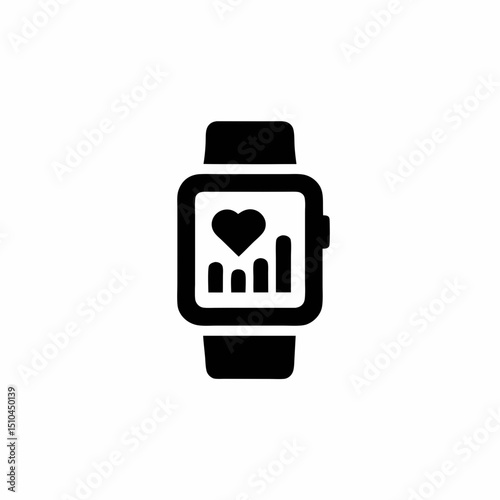 Personal Wellness Tracker Icon Vector Silhouette Icon