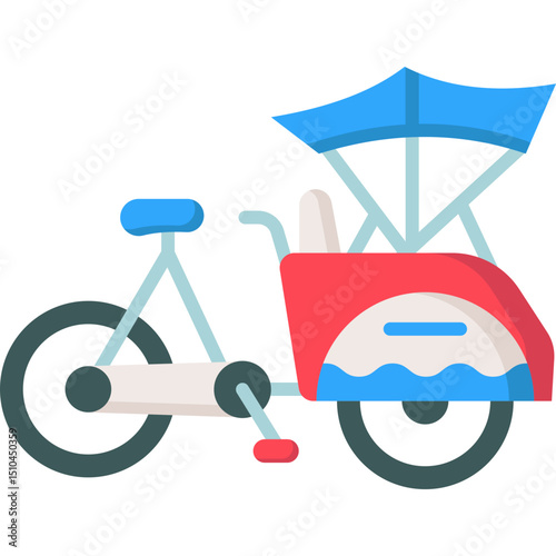 Becak Flat Icon