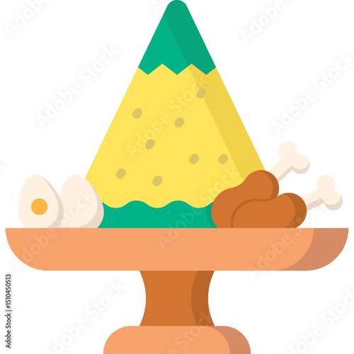Tumpeng Flat Icon
