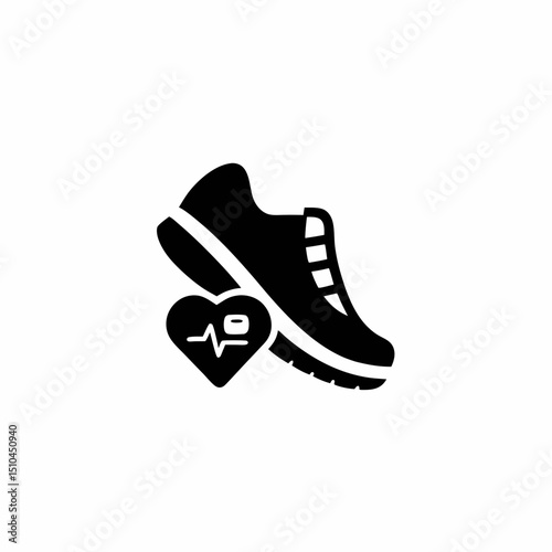 Smart Fitness Gear Icon Running Shoe With Sensor