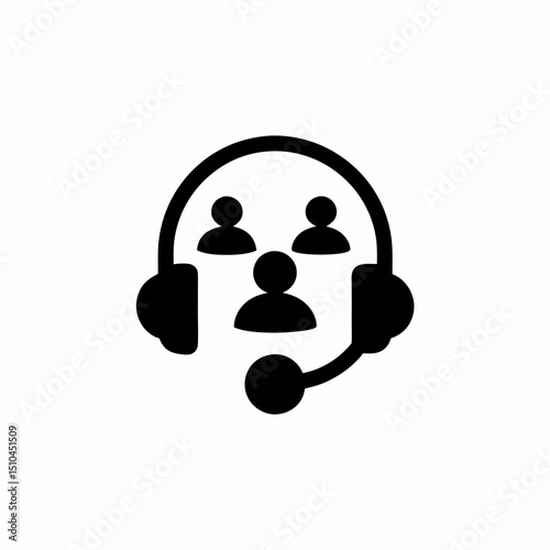 Virtual Coworking Space Icon Vector Silhouette Icon