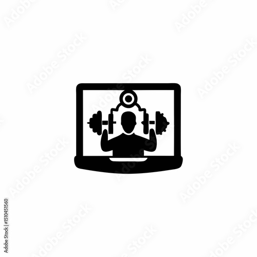 Virtual Fitness Trainer Icon Trainer Avatar On Screen