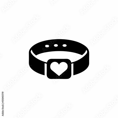 Wearable Medical Tracker Icon Vector Silhouette Icon
