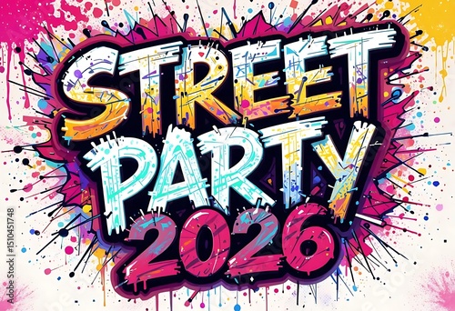 Street Party 2026 with Colorful Splatters