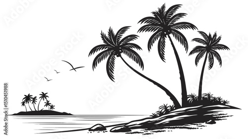 silhouette of a palm tree
